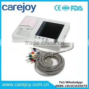 Carejoy on Sale 7 Inch Color Portable Digital 3 Channel 12 Lead Electrocardiograph ECG Machine EKG thumbnail-1