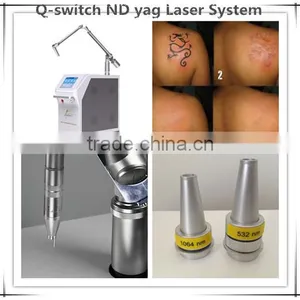 Laser Tattoo Removal Equipment 2016 Hot Sell Products 1064/532nm Q-switched Nd:YAG Laser/q Pigmented Lesions Treatment Switch Nd Yag Laser Tattoo Removal Laser Machine thumbnail-3