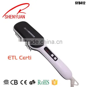 OEM New Flat Iron Square Paddle Shape Electric Hair Straightener Brush thumbnail-5