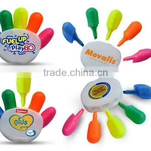 Hand Finger Palm Shape Stationery Highlighter Pens Many Colors Fluorescent Marker Pen for Children/pencil Shape Pen thumbnail-1
