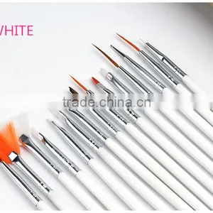 Wholesale 15pcs per Set Wood Handle Nail Round Oil Artist Paint Brush Pen Set for Art Painting thumbnail-3