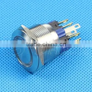 Daier 22mm SPDT 1NO 1NC Illuminated Waterproof Push Button Switch With Light thumbnail-2