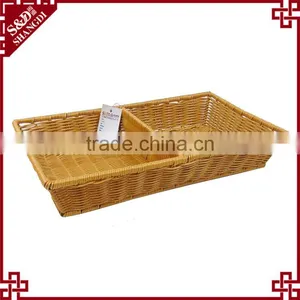 SGS Testing Top Quality Weaving Washable Rattan Divide Fast Food Basket thumbnail-5