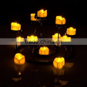 Amazon Hot Seller Led Yellow Flicking Tealight Drop Tear Led Tealight Candle Flameless Tealight Candles Battery Powered Candles thumbnail-4