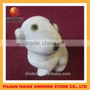 Lovely White Marble Dog Stone Craft Table Decoration thumbnail-2