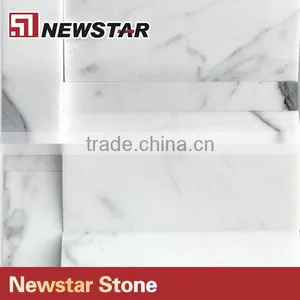 Italian Carrara White Marble 3D Cambered Mosaics Polished thumbnail-1