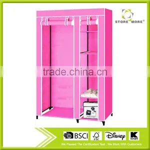 Store More Beautiful Pink Fabric Livingroom Wardrobe Closet thumbnail-1