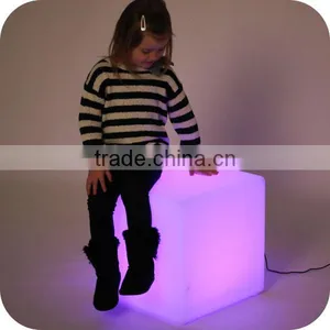 Glowing Light Cube Seat/ Led Cube Seat Lighting/ Illuminated Led Cube Lamp thumbnail-1