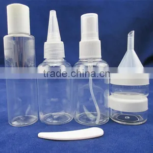 Plastic Transparent Travel Bottle Set for Women Bathroom thumbnail-2