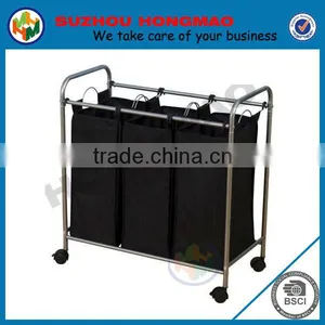 Collapsible Folding Laundry Basket With Wheels thumbnail-1