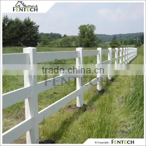 FenTECH Brand 2016 Popular 3 Rail Pvc Post and Rail for Sale thumbnail-3