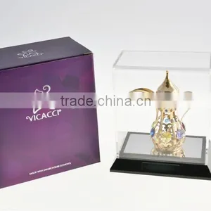 Gold Plated Decorative Mid-east Kettle With Acrylic Box for Home Decoration thumbnail-4