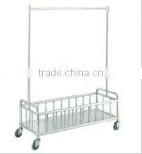 Adjustable Clothes Hanging Rack Storage Basket Cart thumbnail-1