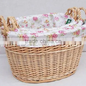 3 of Set Wicker Basket With Liner Wholesale Factory Supply thumbnail-1