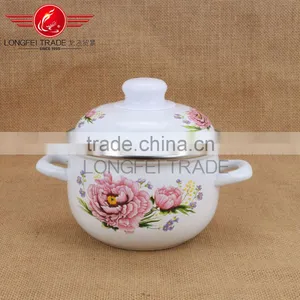 China Beautiful Decal High Quality Hot Sale 3pcs Enamel Hot Pot Casserole Wholesale thumbnail-2