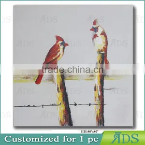 Abstract Birds Oil Painting On Canvas thumbnail-1