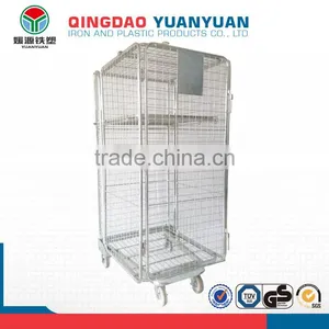 Logistics Security Roll Logistics Pallet Container Trolley Wire Mesh Storage Metal Cage thumbnail-2