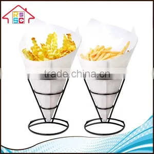 French Fry Stand Cone Basket Holder by Cobble Creek for Fries Chips Appetizers thumbnail-1