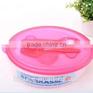 BPA-FREE Plastic Salad Lunch Box Set With Ice Pack Dressing/Food Grade Plastic Lunch Box Set With Fork thumbnail-1