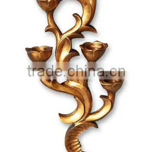 MW-1442-01 Antique Hanging Wall Art Decor With Candle Holder thumbnail-1