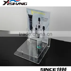 Custom Make up Store 2 Tiers Countertop Acrylic Cosmetic Stand thumbnail-1