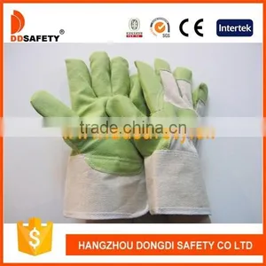 Green PVC Gloves With Stripe Back Working Gloves thumbnail-1