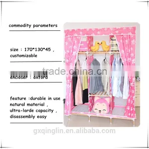Portable Simple Style Folding Cheap Cartoon Wardrobe thumbnail-4