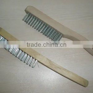 Stainless Steel Wire Brush With Wood Handle(Fumigation Certification) thumbnail-1