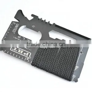 New Arrival 14 in 1 Stainless Emergency Camping Tools Card With Rope thumbnail-1