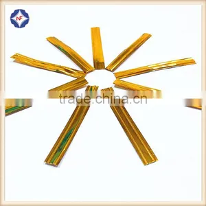 Gold Metallic Twist Ties for Gift Packing and Bread Bag Packing thumbnail-6