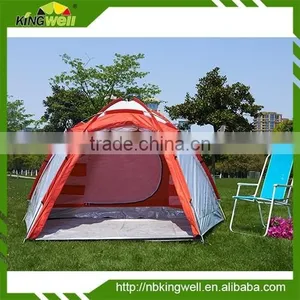 4 Person Double Layer Polyester Camping Family Tent With Fibre Glass Pole thumbnail-2
