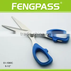 S1-1080C 6-1/2" 2Cr13 Stainless Steel Blade With PP+TPR Plastic Handle Stationery Shears thumbnail-2