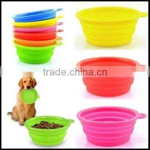 Cute Foldable Dog Cat Pet Silicone Travel Feeding Plastic Bowl Water Dish Feeder,custom Plastic Pet Bowls Manufacturer thumbnail-1
