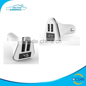 Wholesale LED Digital Screen 5V 4.8A Dual Mini Universal USB Car Charger With CE Approved thumbnail-1