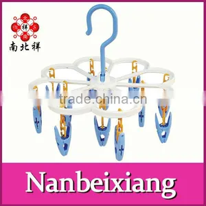 Double Loop 12 Legs PP Wholesale Household Plastic Clothes Drying Rack thumbnail-1