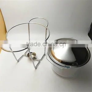 Large 4L Round Chafing Dish Glass Hot Food Warmer With Glass Dish thumbnail-3