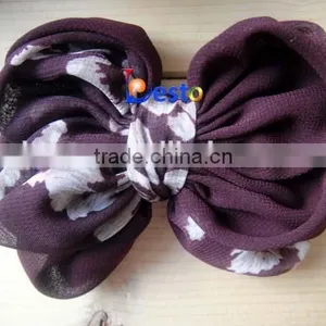 CF1104 Antique Ribbon Chiffon Fabric Bow Tie for Accesssories thumbnail-1