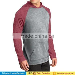 2016 Custom Logo Men's Jersey Long Sleeve Pull Over Baseball Raglan Hoodie Sweatshirt thumbnail-6