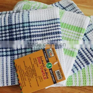 30cmx30cm Waffle Plaid Cheap Cotton Wholesale Printed Household Cleaning Weave Dish Towels thumbnail-1