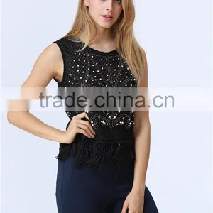 Factory Price Accept Small Order Quantity Beaded Top Women Clothing thumbnail-3