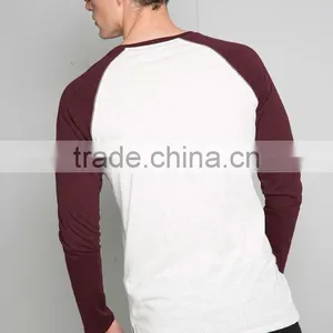 MGOO Customized T-shirt With Shoulder Sleeves Plain Long Sleeve Tshirt Soft Cotton Blank Tee Shirt For Men thumbnail-6