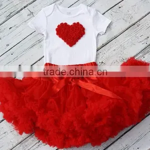 2015 Newest Christmas 100% Cotton Rose Flowers Pettiskirt Sets Kids TuTu Dress thumbnail-4