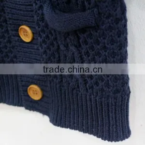 Fashion Lapel Collar Baby Boys Pattern Knitwear Cotton Children Cardigan Knitwear thumbnail-4