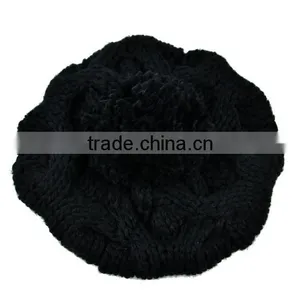 Women's Warm Knit Wool Beanie Pumpkin Ball Pumpkin Ladies Winter Wool Hat 9083 thumbnail-2