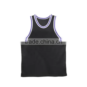 Black Basketball Jersey Tank Top Wholesale thumbnail-1