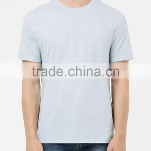 2017 Pocket Crew Neck T-Shirt for Man Short Sleeve OEM Service Bulk Tshirt thumbnail-3