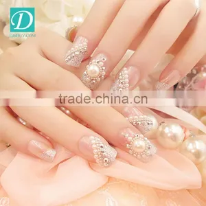 Fashionable Designed Finished Pearl Manicure Nail Tips thumbnail-1