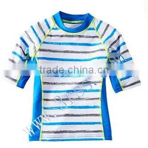 Chidren's Stripe Rash t Shirt Stripe for Boy thumbnail-1
