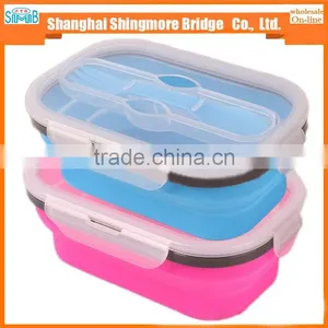 2017 China Supplier Hot Sales Good Quality Silicone Bento Lunch Box thumbnail-3