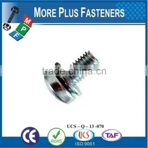 Made in Taiwan Phillips Pan Head External or Internal Tooth Lock Washer SEMS Screw Zinc Plated thumbnail-4